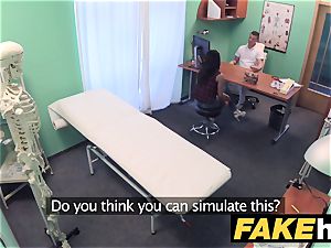 fake health center bashful black-haired has explosive orgasms