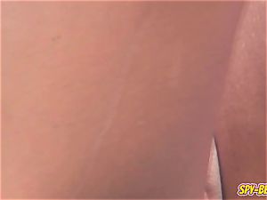 unexperienced Beach naturist voyeur - Close Up shaved vagina