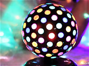 Alison Tyler's super fabulous disco ball solo tease
